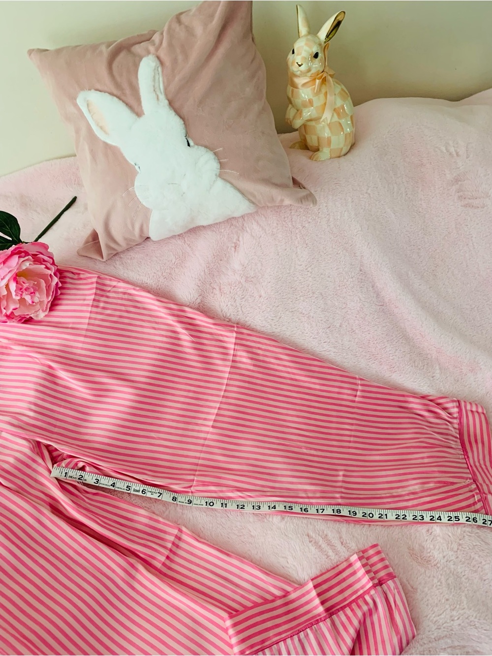 Bebe Silky Satin Pajama Set Candy Stripe Pink Button Down Size XL NWOT - Picture 8 of 14